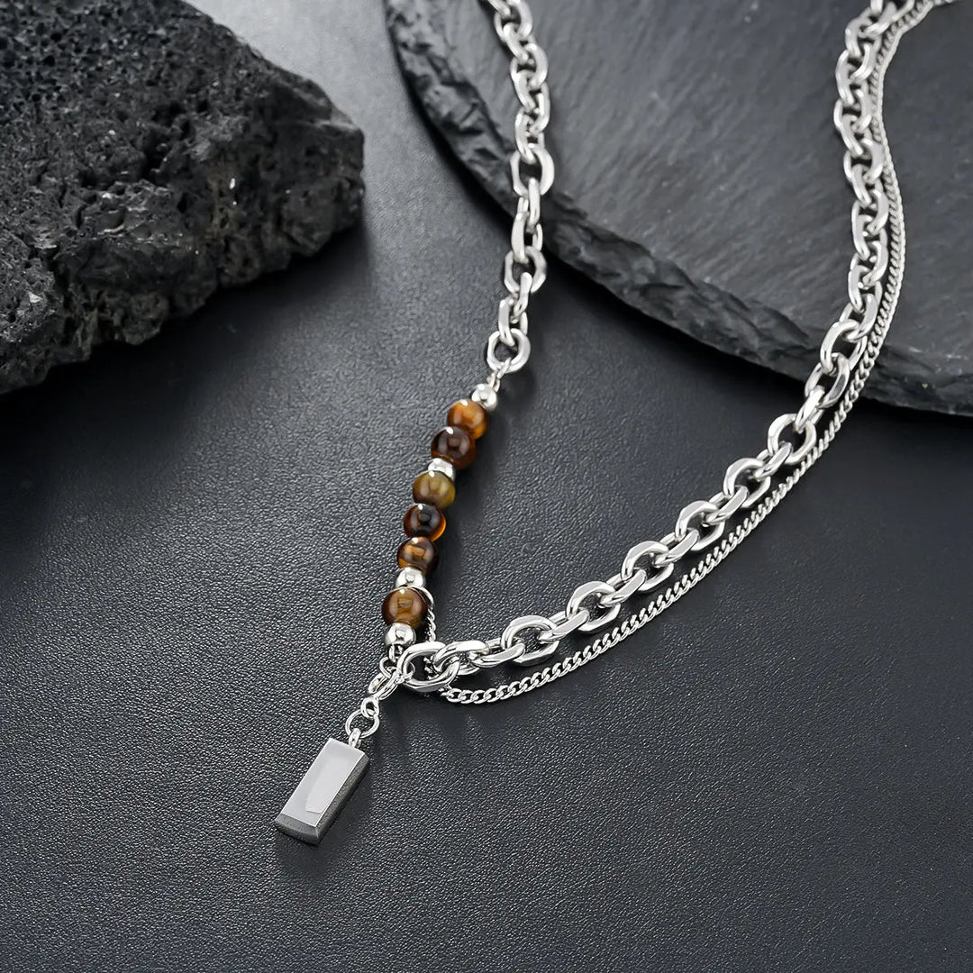 Titan Ember Dual Chain Necklace | Salty