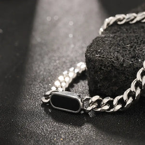 Titan ID Cuban Chain Necklace - Black | Salty