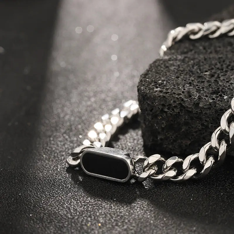 Titan ID Cuban Chain Necklace - Black | Salty