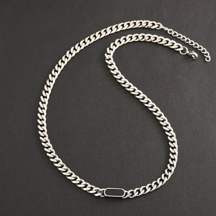 Titan ID Cuban Chain Necklace - Black | Salty