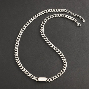 Titan ID Cuban Chain Necklace - White | Salty