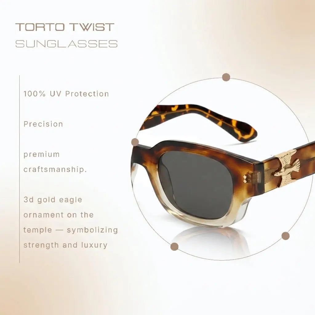 Torto Twist Sunglasses - (Demi-Black) | Salty