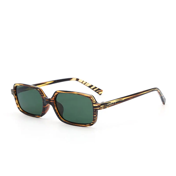 Tortoise Luxe Square Shades – Green | Salty