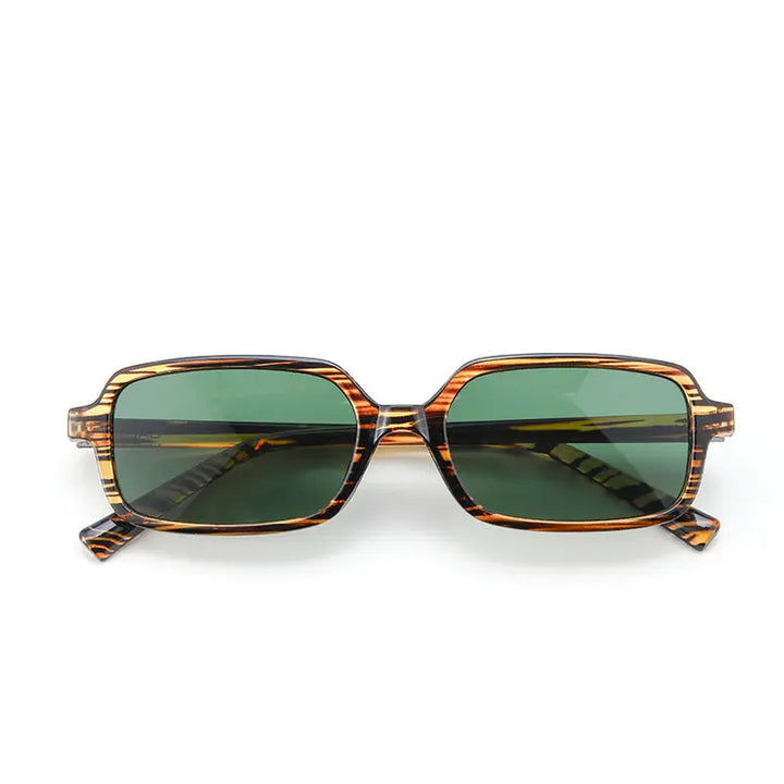 Tortoise Luxe Square Shades – Green | Salty