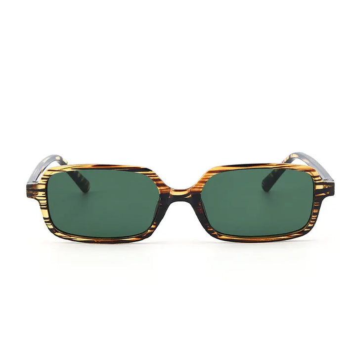 Tortoise Luxe Square Shades – Green | Salty