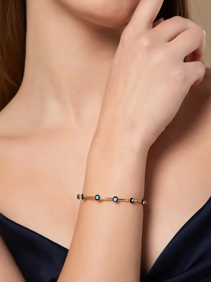 Traditional Evil Eye Bangle - Salty Accessories