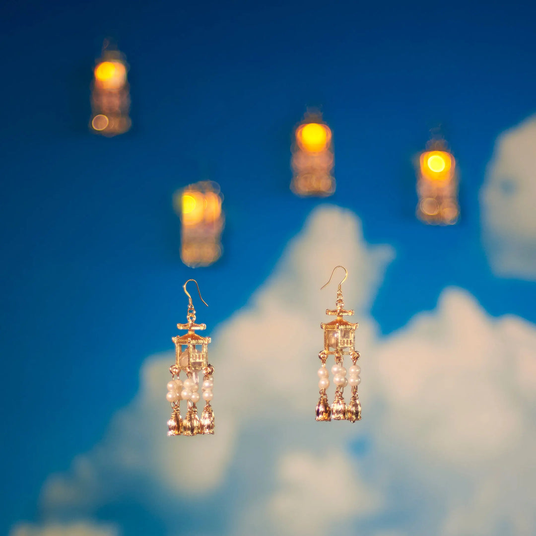 Traditional Lantern LED Earrings | Salty