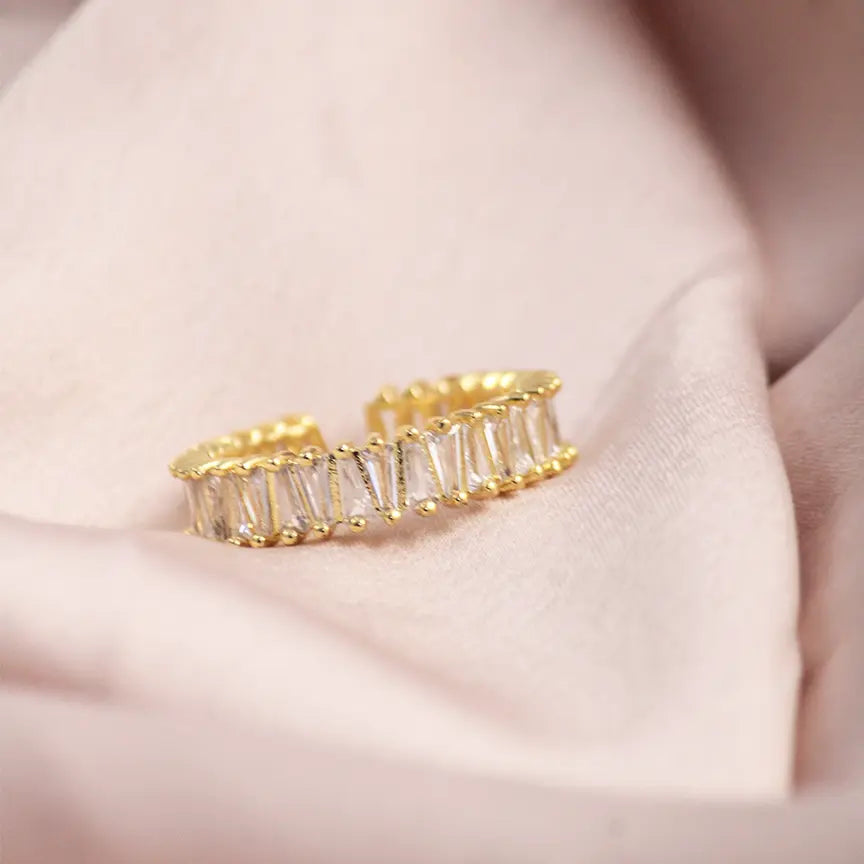 Treasure Gold Tennis Ring - Salty Accessories