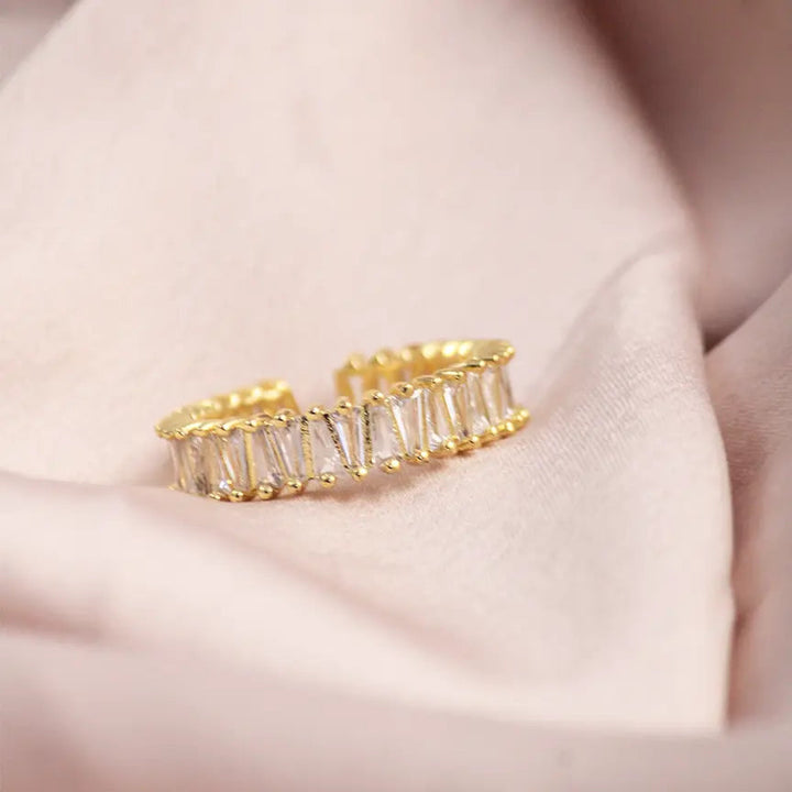 Treasure Gold Tennis Ring - Salty Accessories