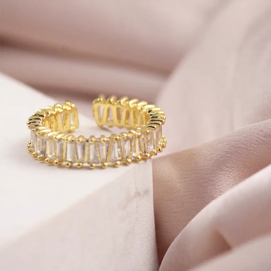 Treasure Gold Tennis Ring - Salty Accessories