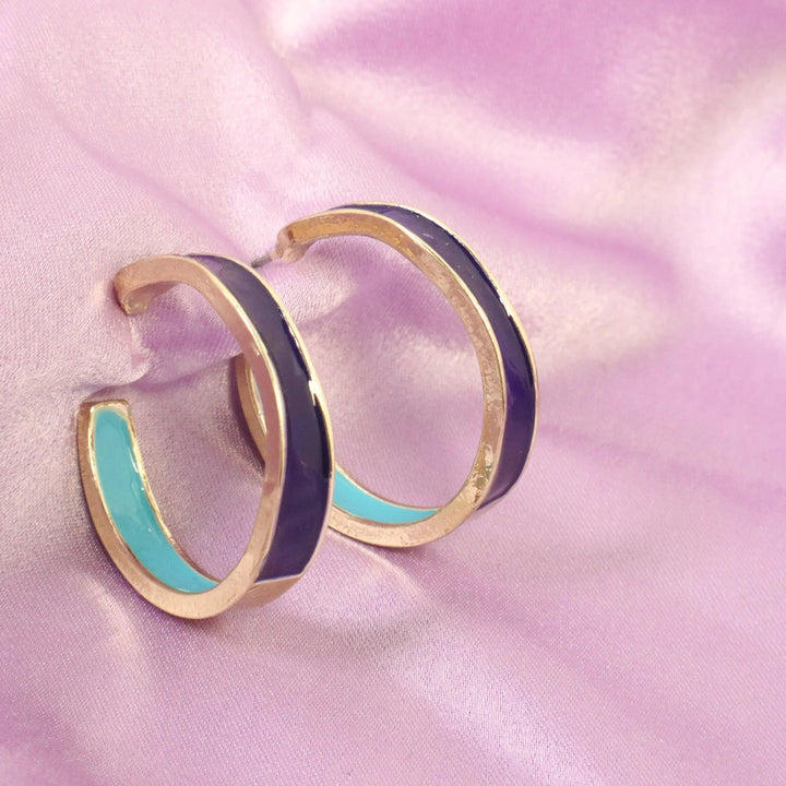 Trendy Indigo Hoops - Salty Accessories