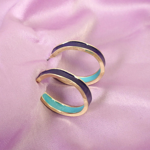 Trendy Indigo Hoops