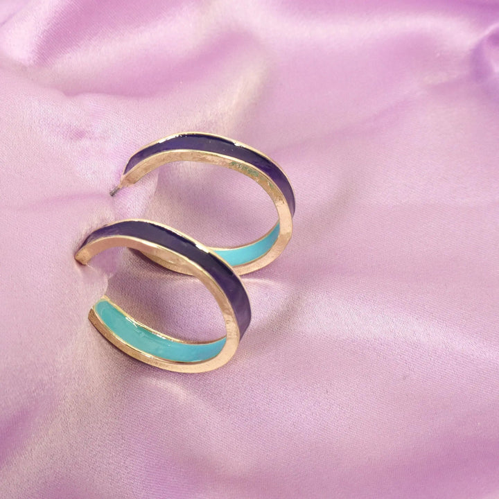 Trendy Indigo Hoops - Salty Accessories