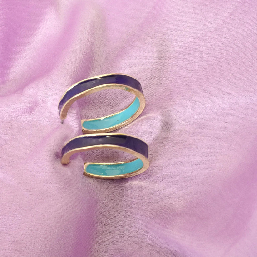 Trendy Indigo Hoops - Salty Accessories