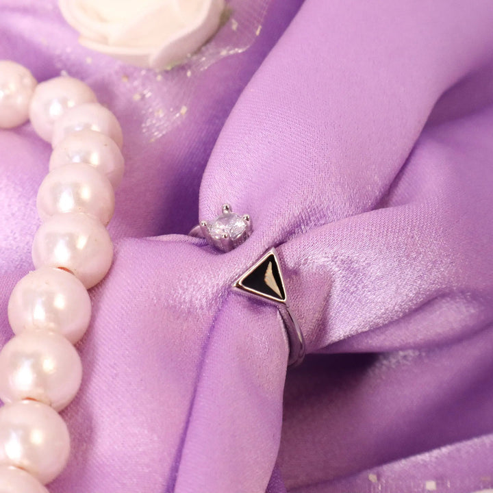 Tri Diamond Ring-Silver - Salty Accessories