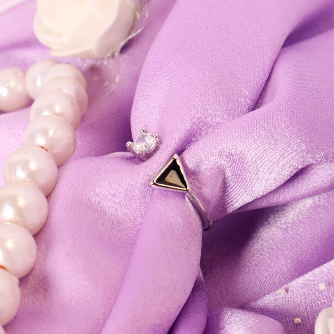 Tri Diamond Ring-Silver - Salty Accessories
