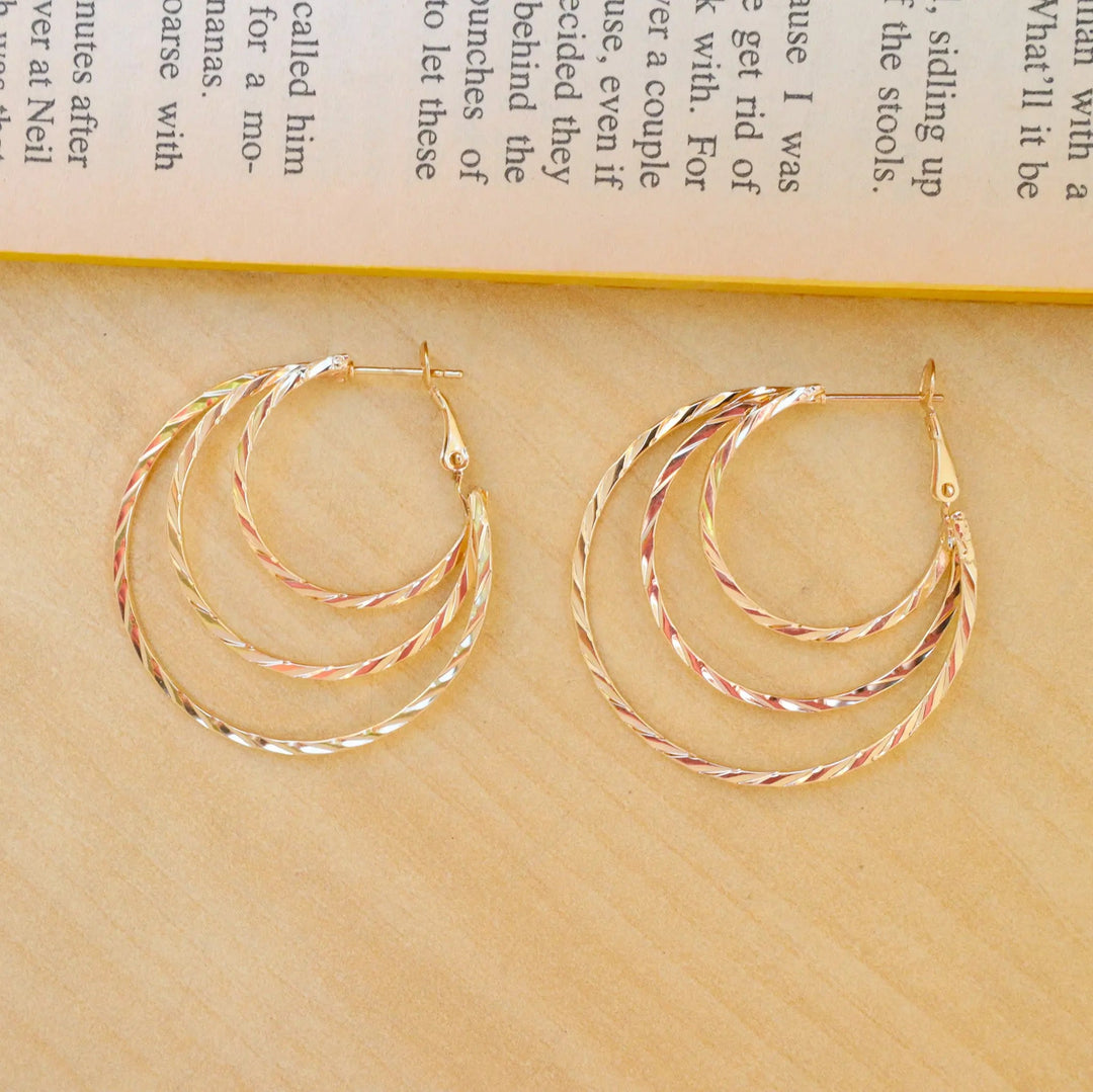Tri Layered Hoops - Salty Accessories