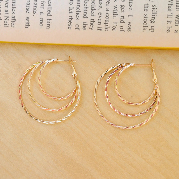 Tri Layered Hoops - Salty Accessories