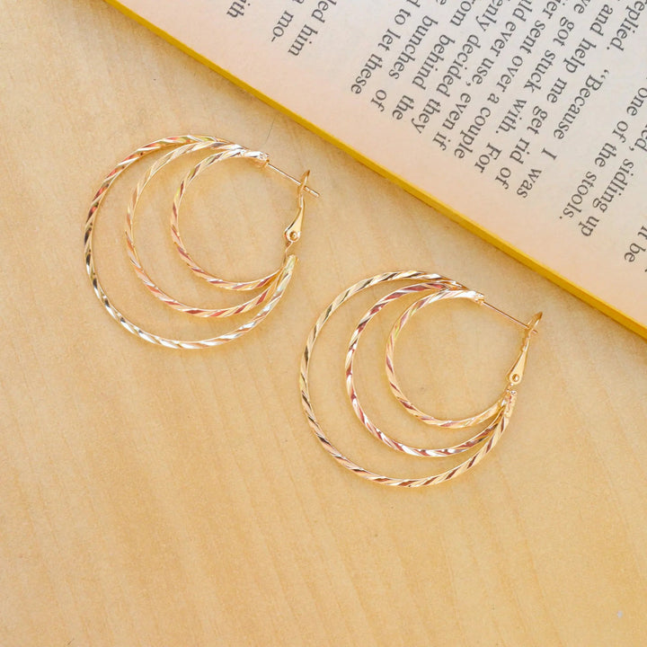 Tri Layered Hoops - Salty Accessories