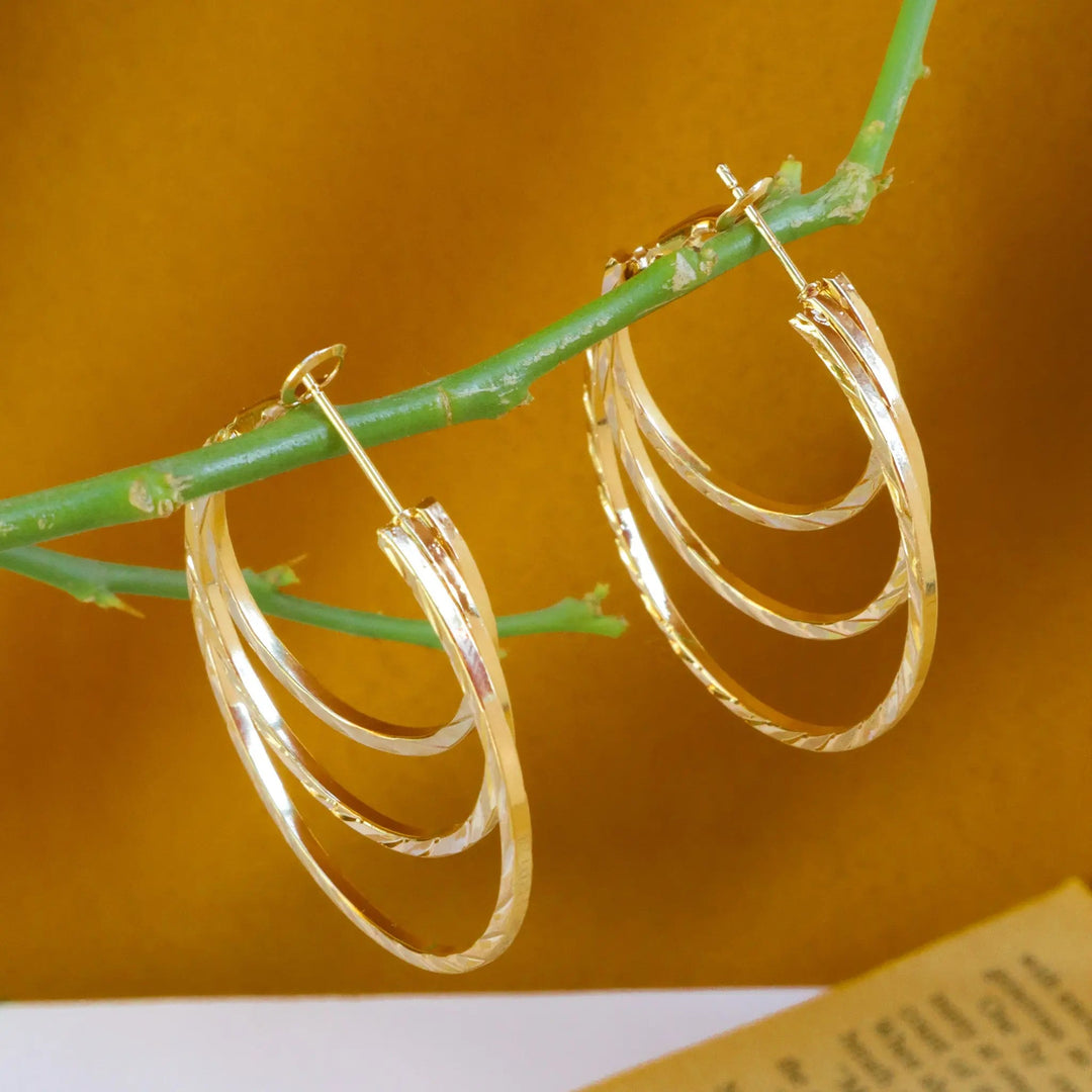 Tri Layered Hoops - Salty Accessories