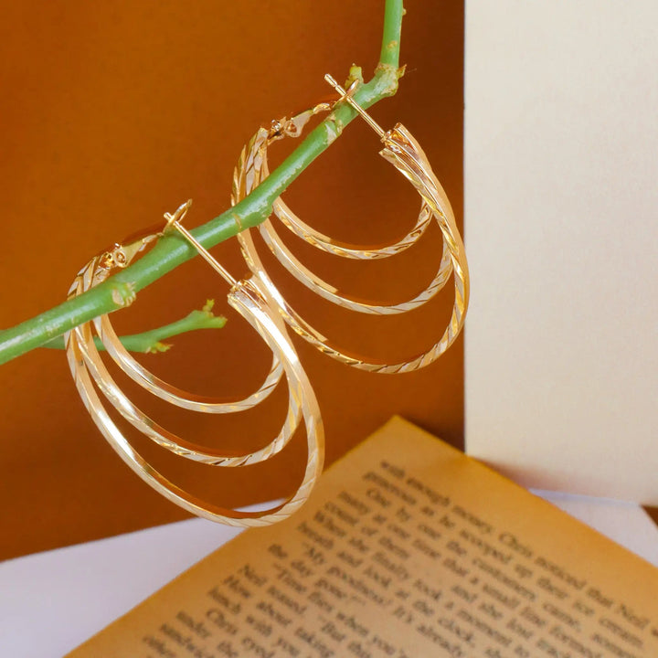 Tri Layered Hoops - Salty Accessories