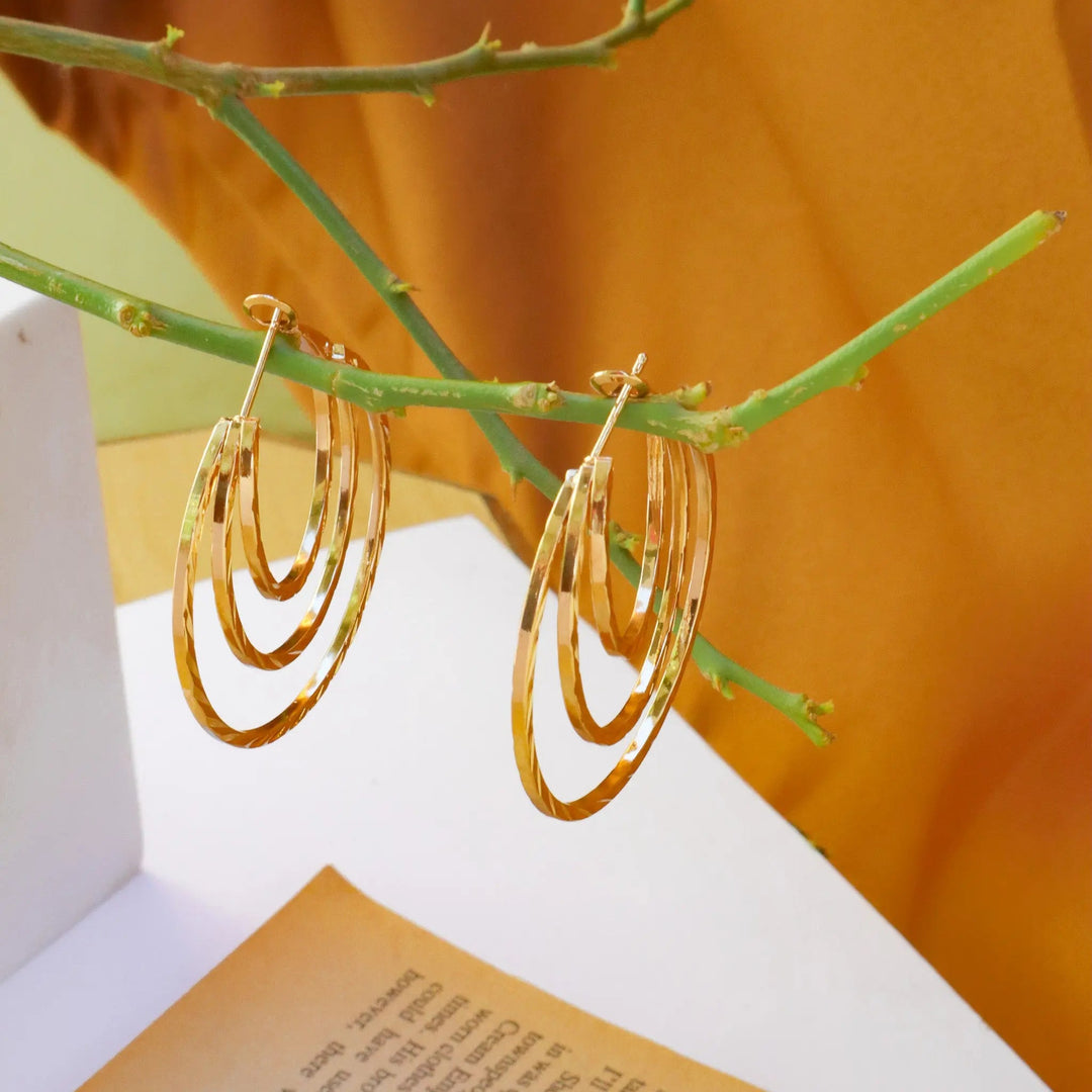 Tri Layered Hoops - Salty Accessories