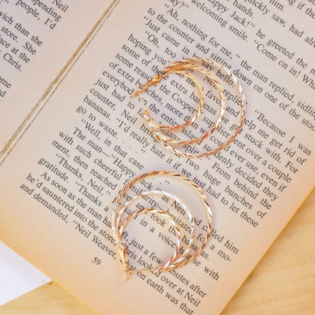 Tri Layered Hoops - Salty Accessories