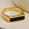 Tribal Gold Black Ring - Salty Accessories