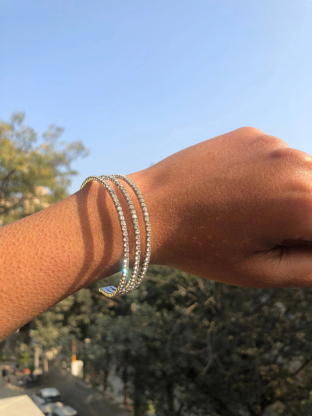 Triple Crystal Cuff - Salty Accessories