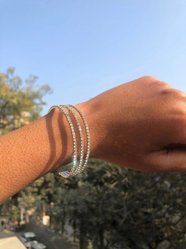 Triple Crystal Cuff - Salty Accessories