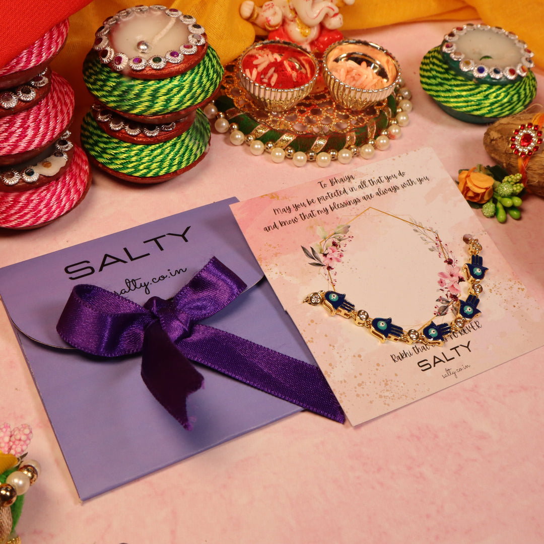 Turkish Evil Eye Rakhi Gift Box For Sister