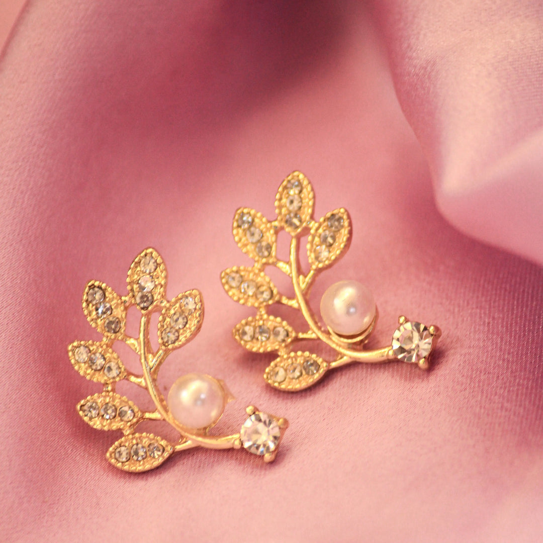 Twig Pearl Climber Earrings