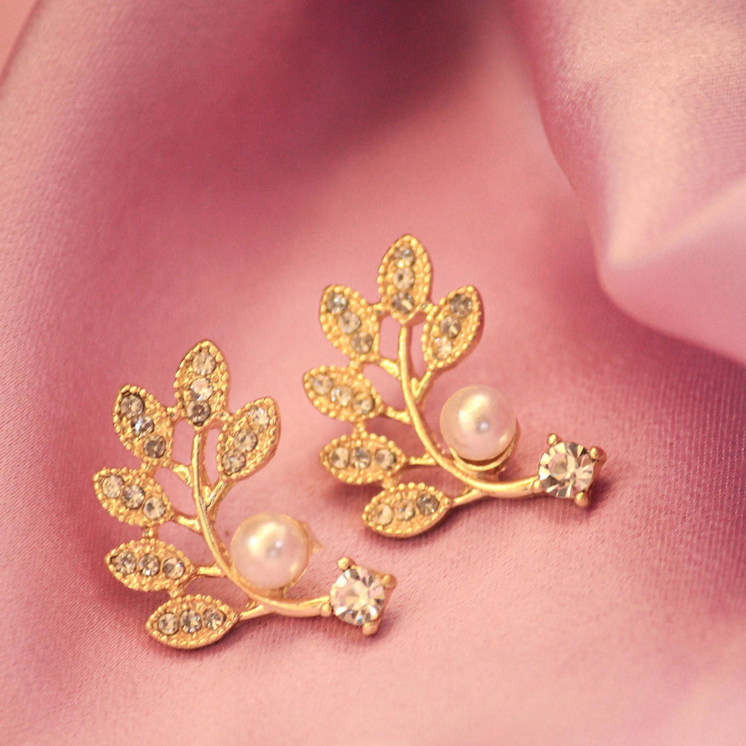 Twig Pearl Climber Earrings - Salty Accessories