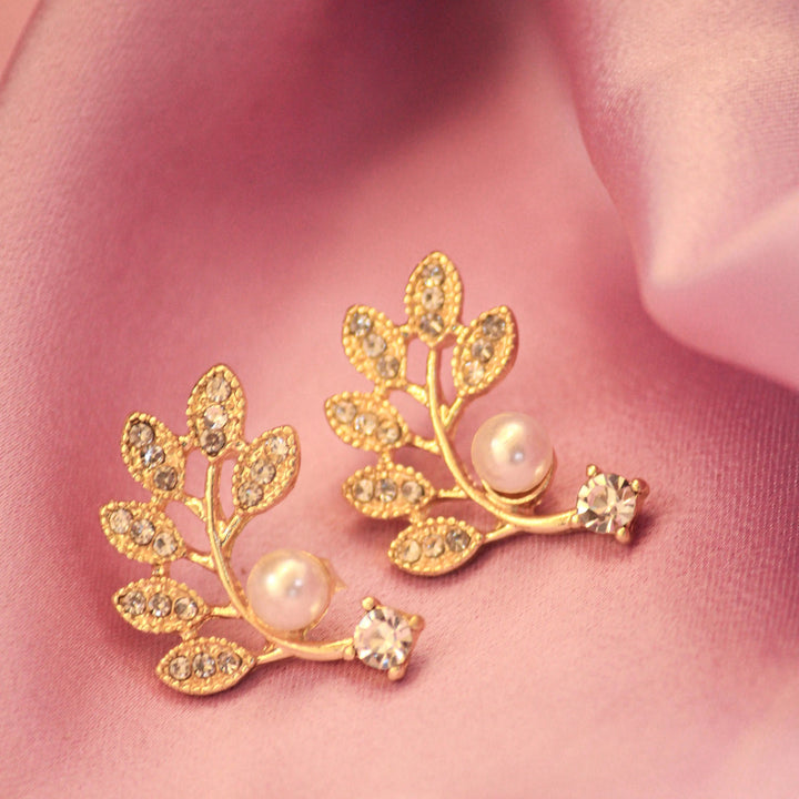 Twig Pearl Climber Earrings - Salty Accessories
