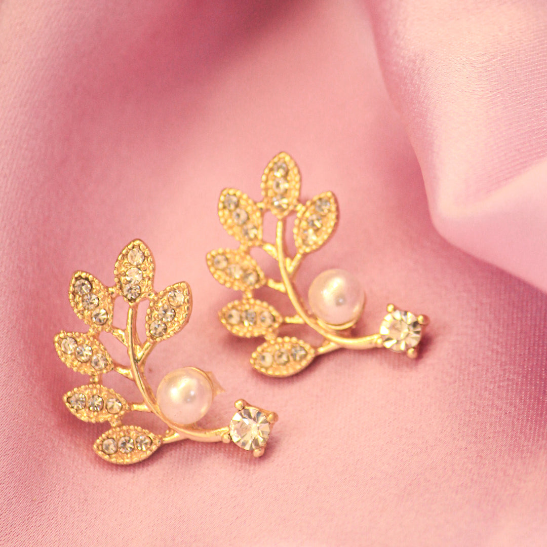 Twig Pearl Climber Earrings