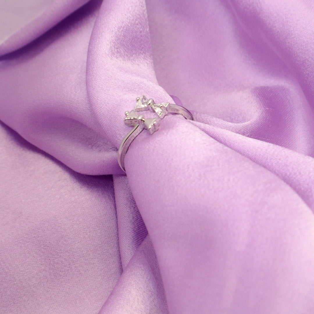 Twin Bow Silver Band - Salty Accessories