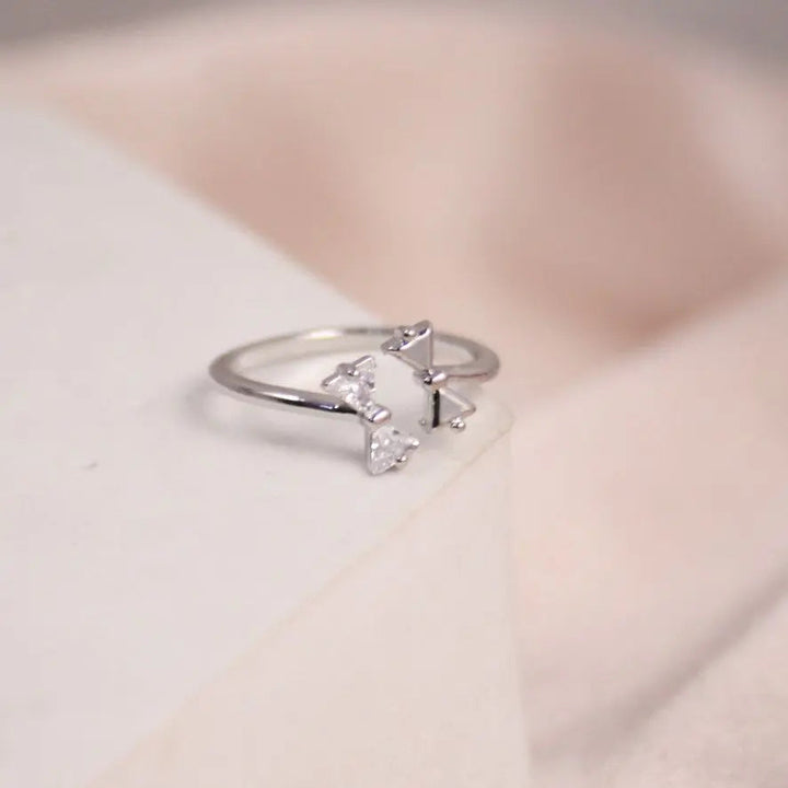 Twin Bow Silver Band - Salty Accessories