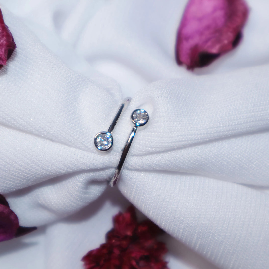 Twin Crystal Band - Silver - Salty Accessories