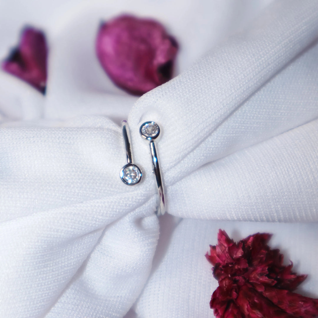 Twin Crystal Band - Silver - Salty Accessories