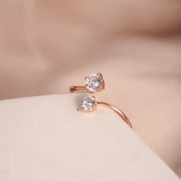 Twin Solitaire Ring