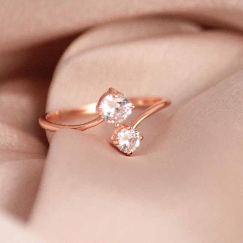 Twin Solitaire Ring