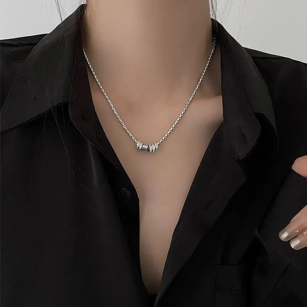 Twinkling Rings Silver Chain