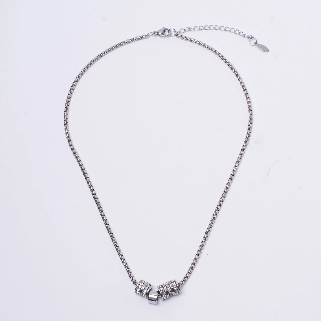 Twinkling Rings Silver Chain - Salty Accessories