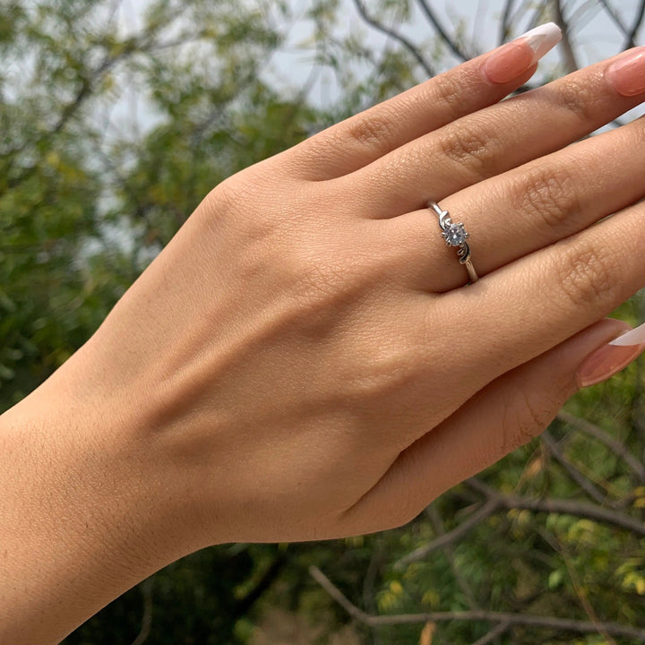 Twisted Diamond Ring - Silver - Salty Accessories