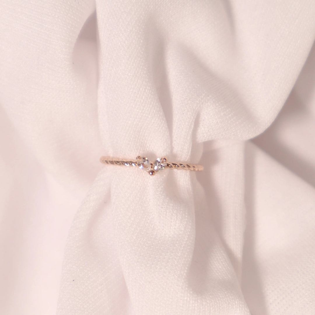 Twisted Little Heart Ring - Salty Accessories