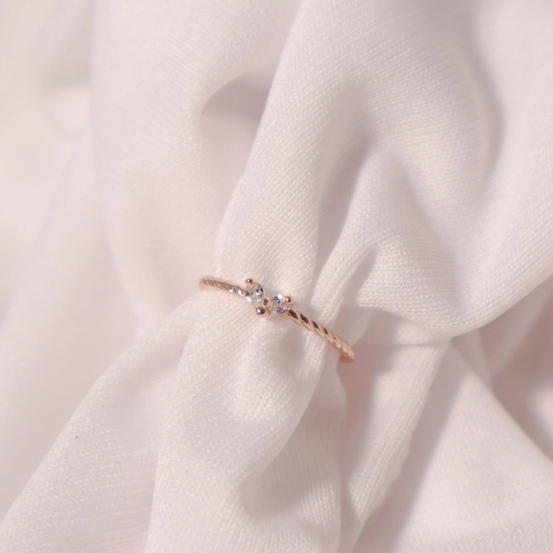 Twisted Little Heart Ring - Salty Accessories