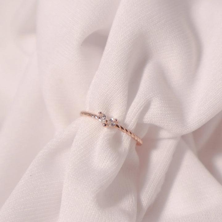 Twisted Little Heart Ring - Salty Accessories