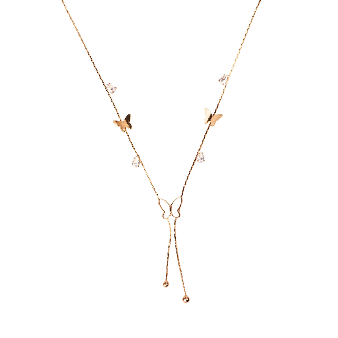 Radiant Butterfly Tassel Necklace
