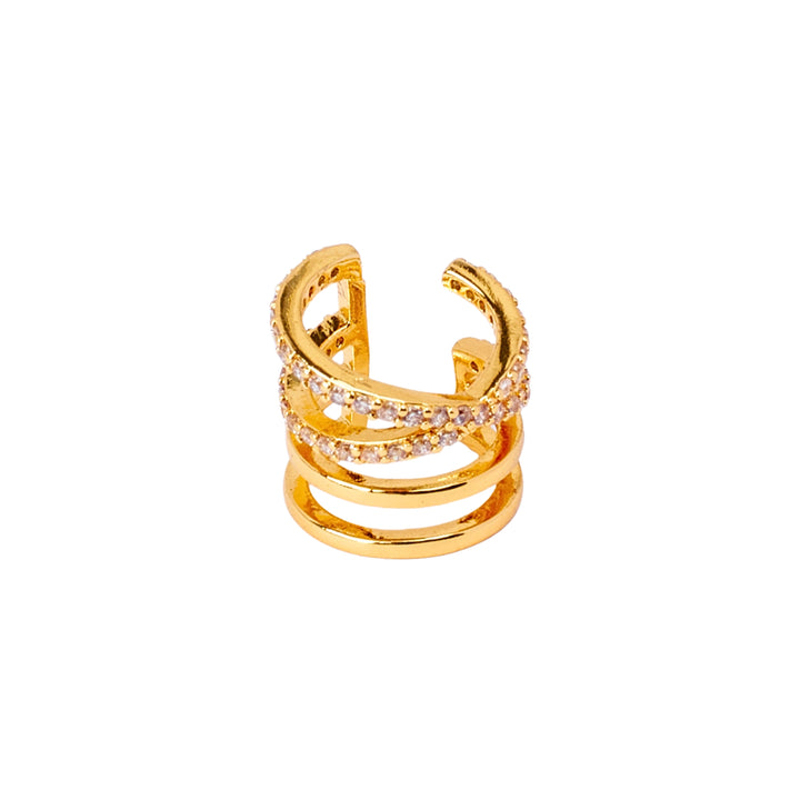 Nova Golden Cuff Earrings