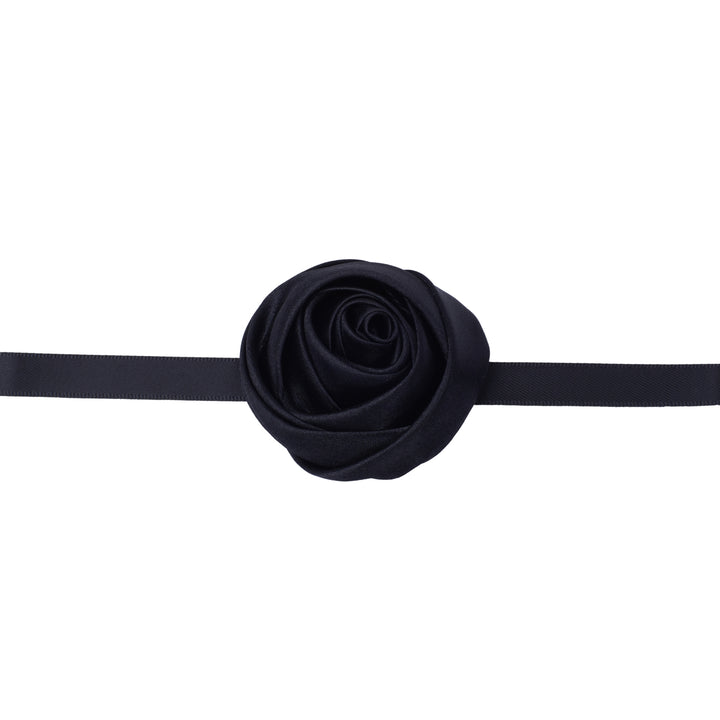 2-in-1 Noir Rosette Hair Tie/Choker